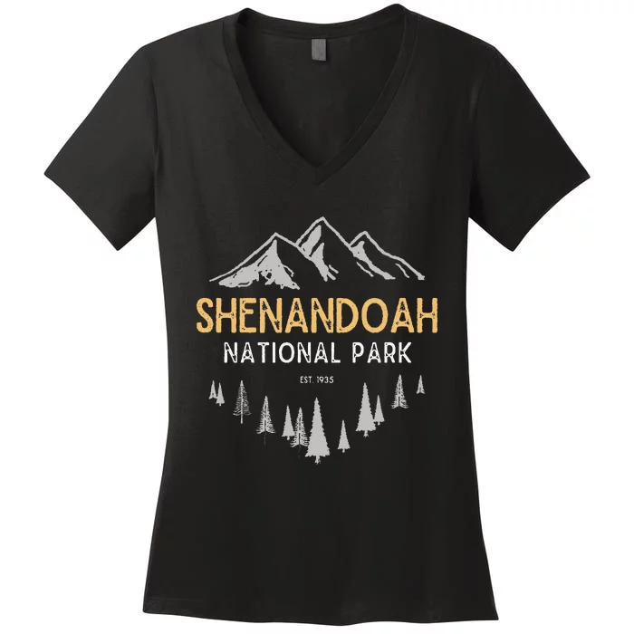 Shenandoah National Park Est 1935 Vintage Virginia Women's V-Neck T-Shirt