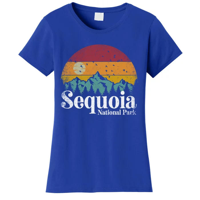 Sequoia National Park Retro Style Hiking Vintage Camping Gift Women's T-Shirt