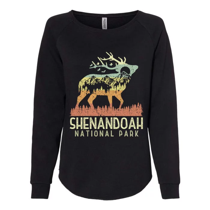 Shenandoah National Park Retro Vintage Mountain Elk Gift Womens California Wash Sweatshirt