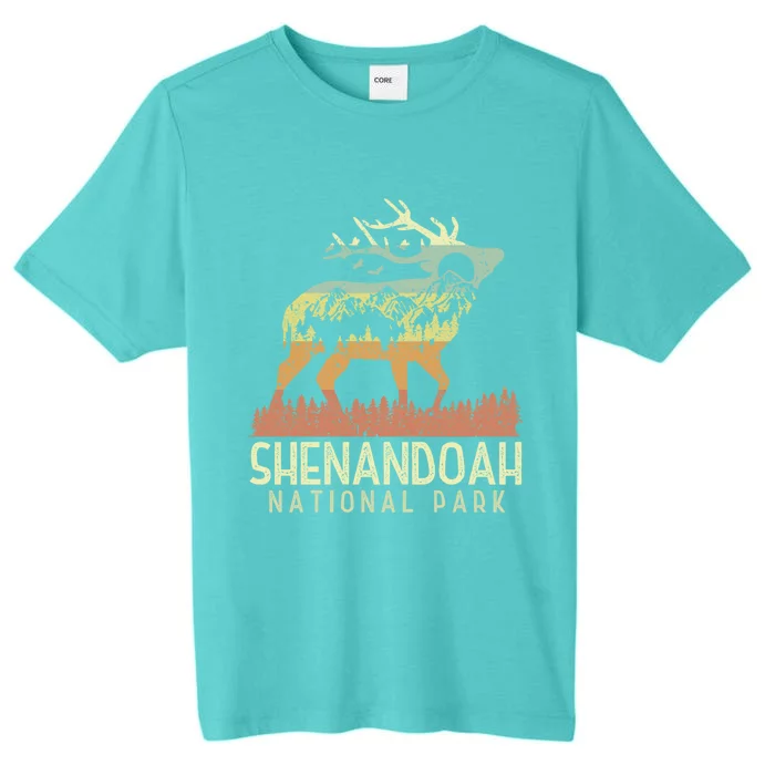 Shenandoah National Park Retro Vintage Mountain Elk Gift ChromaSoft Performance T-Shirt