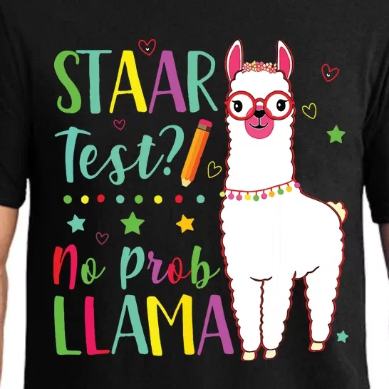 Staar No Prob Llama Funny Teacher Exam Testing Test Day Pajama Set