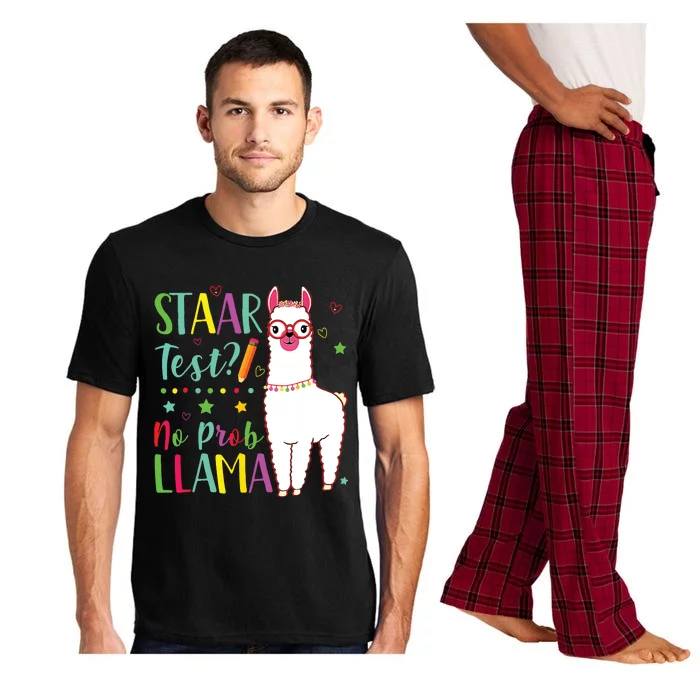 Staar No Prob Llama Funny Teacher Exam Testing Test Day Pajama Set