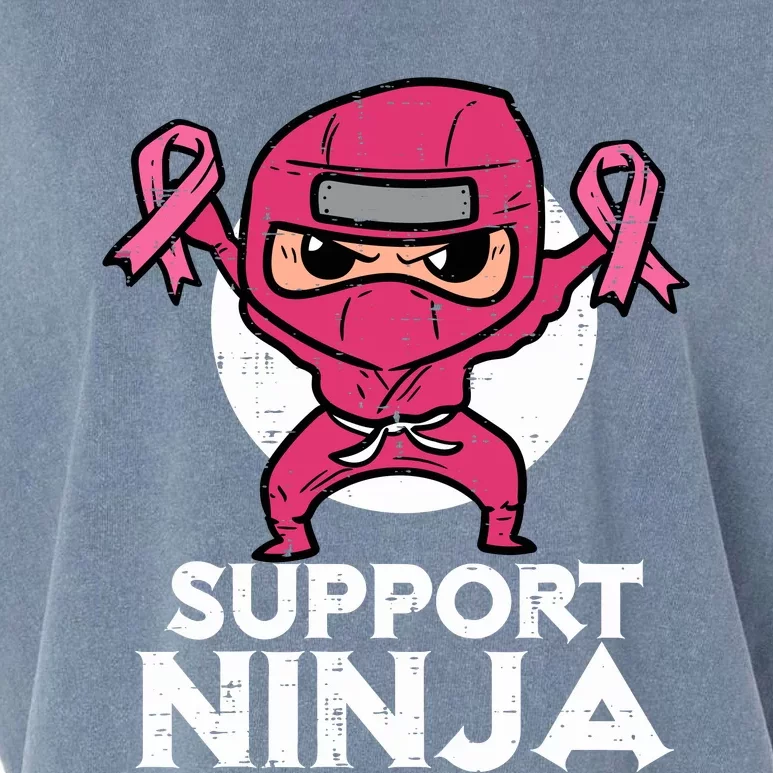 Support Ninja Pink Cute Breast Cancer Awareness Garment-Dyed Women's Muscle Tee