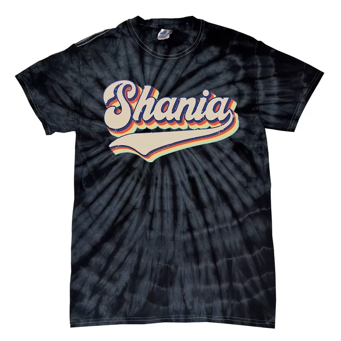 Shania Name Personalized Vintage Retro Gift Tie-Dye T-Shirt