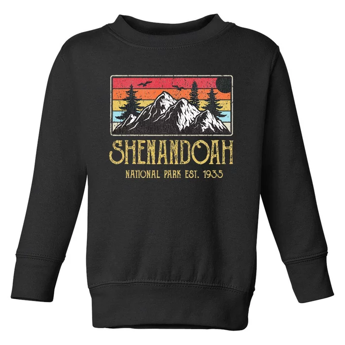 Shenandoah National Park Vintage Mountain Virginia Vacation Toddler Sweatshirt