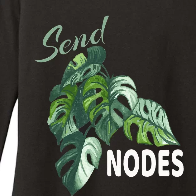 Send Nodes Plant Lovers Monstera Albo Womens CVC Long Sleeve Shirt