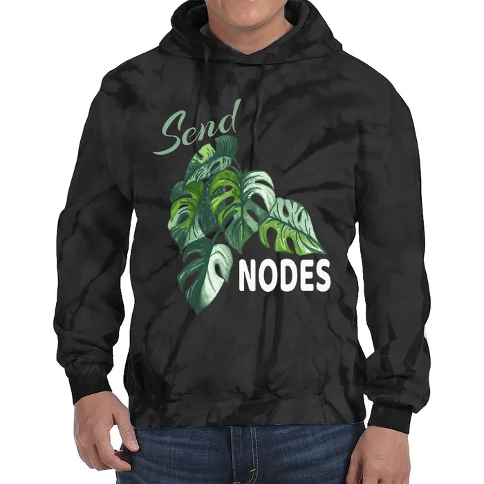 Send Nodes Plant Lovers Monstera Albo Tie Dye Hoodie