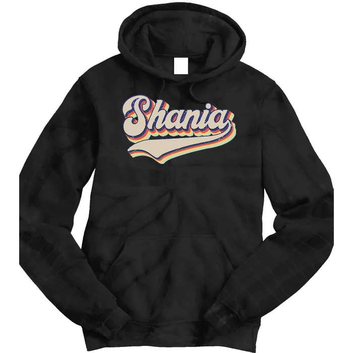 Shania Name Personalized Vintage Retro Gift Wo Tie Dye Hoodie