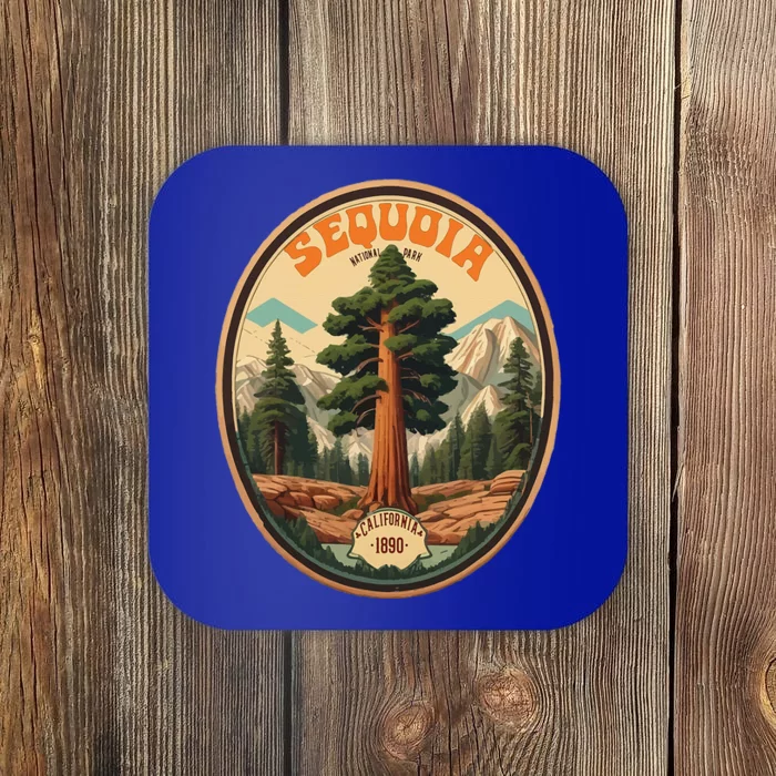 Sequoia National Park Tree Illustration Hiking Coaster