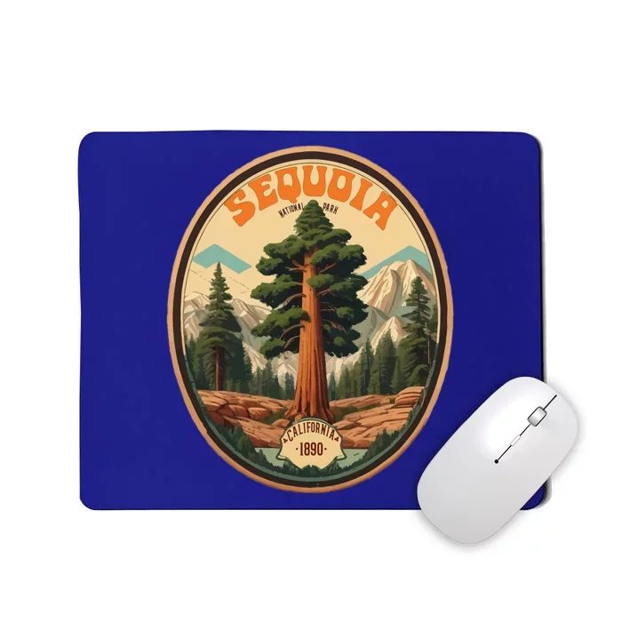 Sequoia National Park Tree Illustration Hiking Mousepad