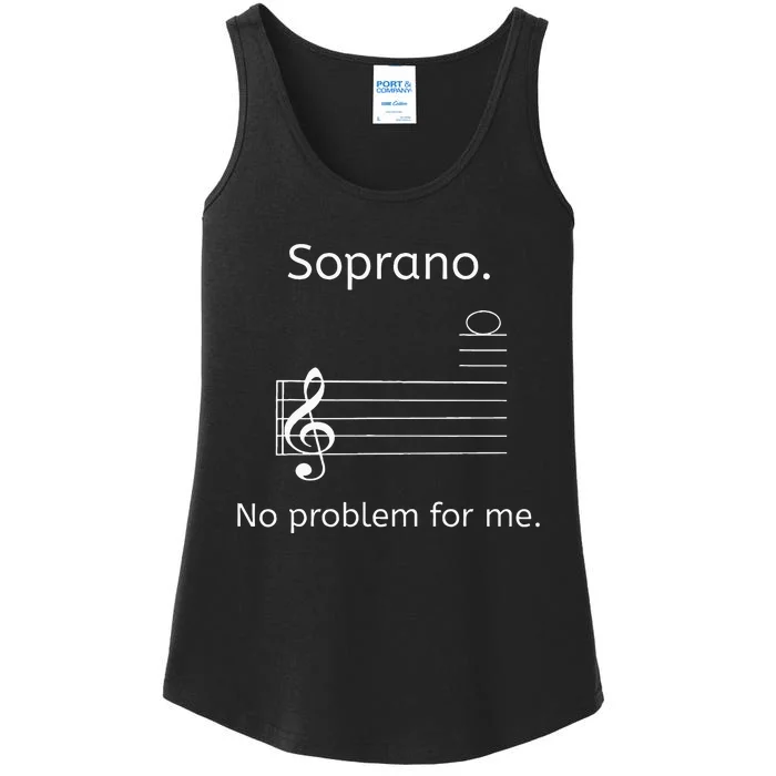 Soprano No Problem For Me Music Choir Singing Ladies Essential Tank