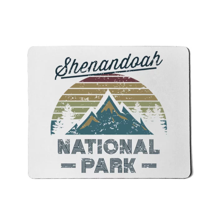 SHENANDOAH NATIONAL PARK Vintage Sunset Love Hiking Camping Mousepad