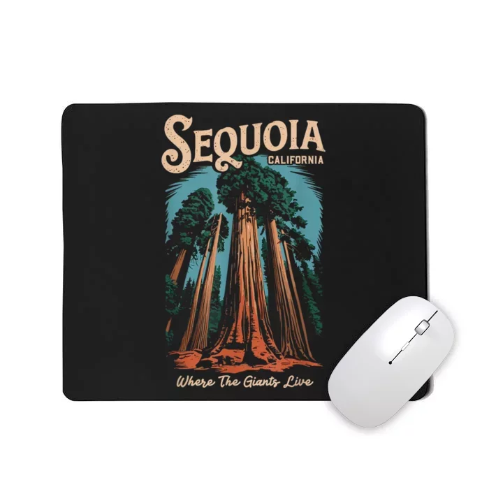 Sequoia National Park California Giant Tree Outdoors Mousepad