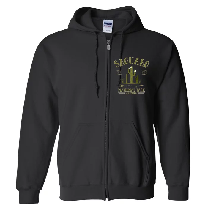 SAGUARO NATIONAL PARK ARIZONA Tourist Souvenir Gift Full Zip Hoodie