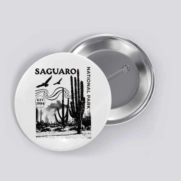 Saguaro National Park Arizona Desert Cactus Nature Outdoors Button