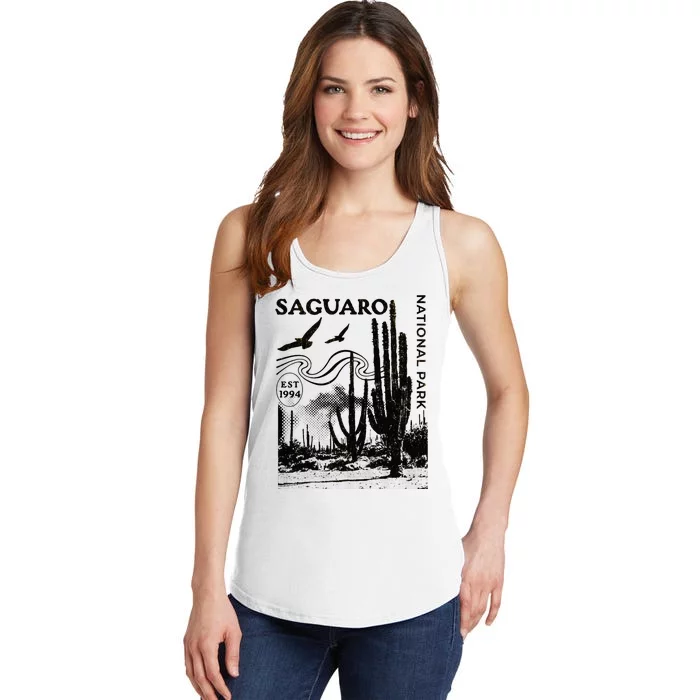 Saguaro National Park Arizona Desert Cactus Nature Outdoors Ladies Essential Tank