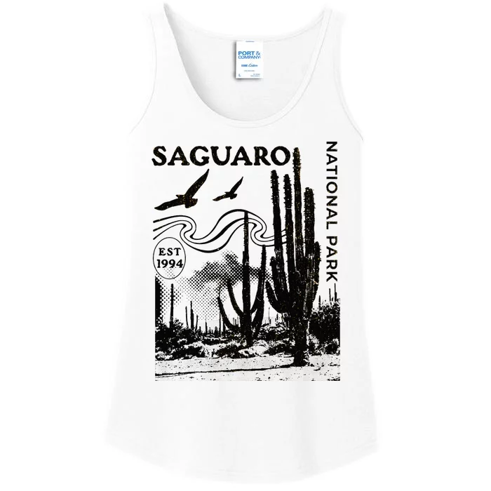 Saguaro National Park Arizona Desert Cactus Nature Outdoors Ladies Essential Tank