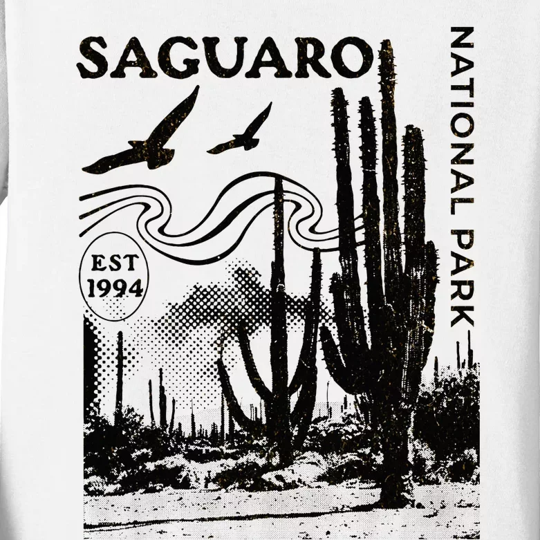 Saguaro National Park Arizona Desert Cactus Nature Outdoors Kids Long Sleeve Shirt