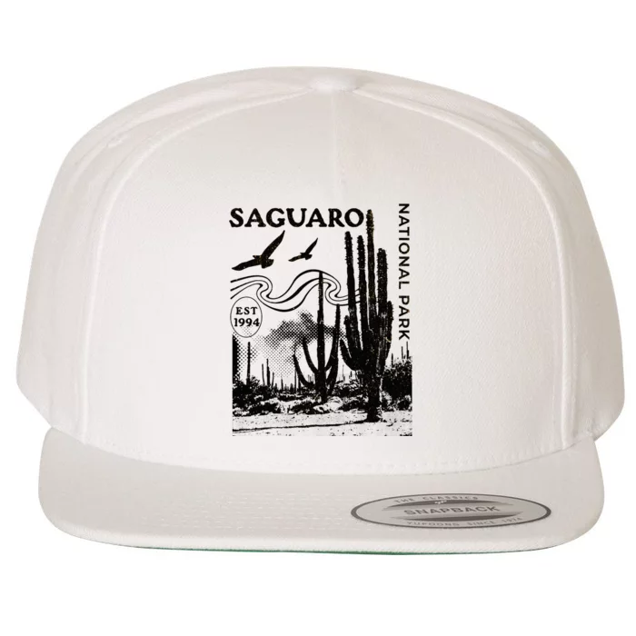 Saguaro National Park Arizona Desert Cactus Nature Outdoors Wool Snapback Cap