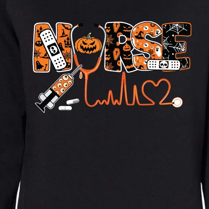 Spooky Nurse Pumpkin Halloween Costume Rn Cna Womens California Wash Sweatshirt