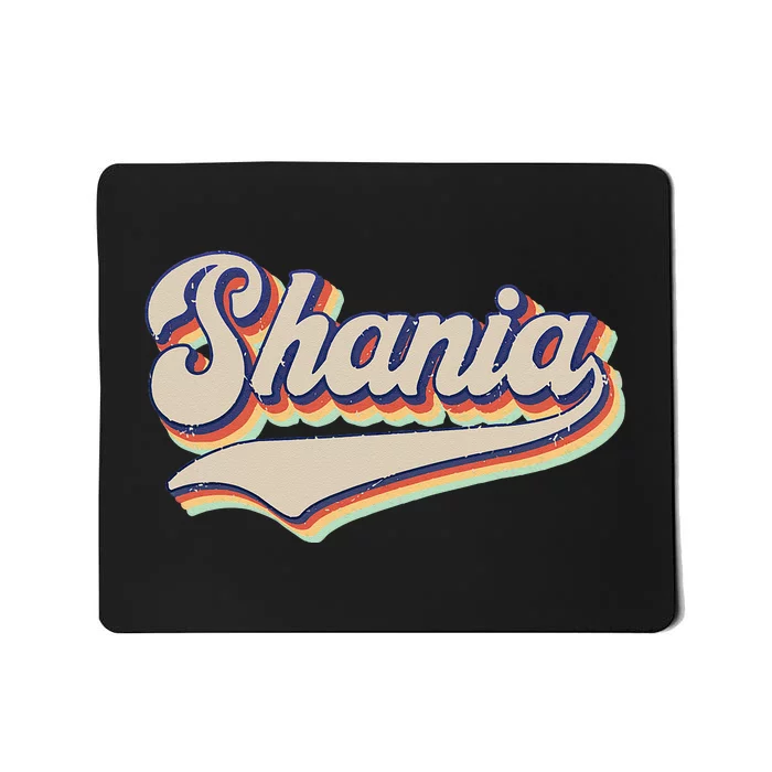 Shania Name Personalized Vintage Retro Gift Men Women Mousepad