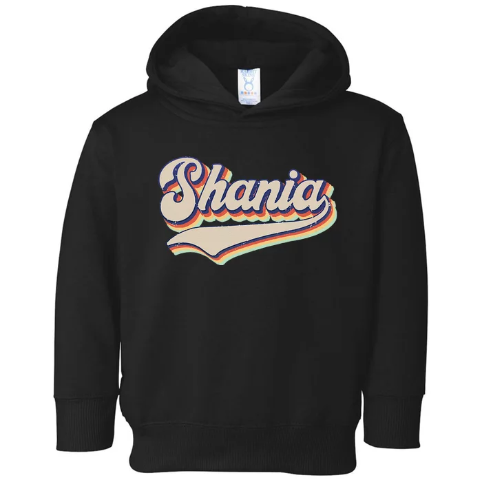 Shania Name Personalized Vintage Retro Gift Men Women Toddler Hoodie