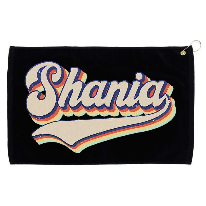 Shania Name Personalized Vintage Retro Gift Men Women Grommeted Golf Towel