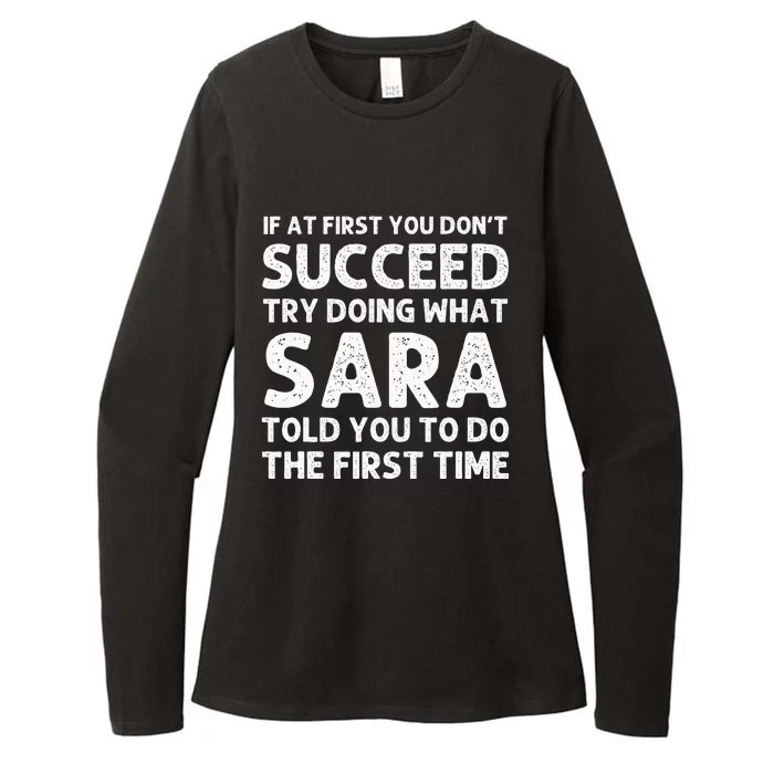 Sara Name Personalized Birthday Funny Christmas Joke Womens CVC Long Sleeve Shirt