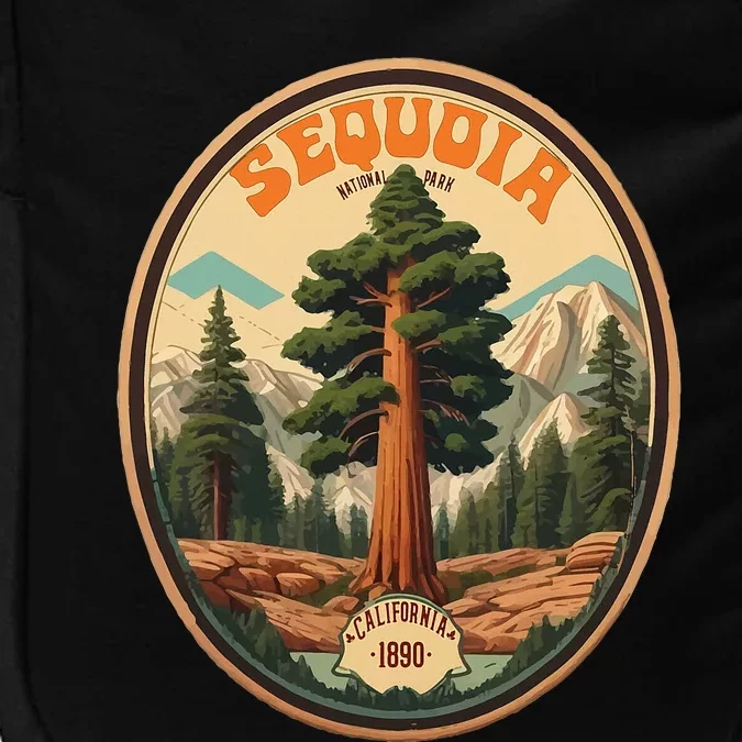 Sequoia National Park Tree Illustration Hiking Impact Tech Backpack