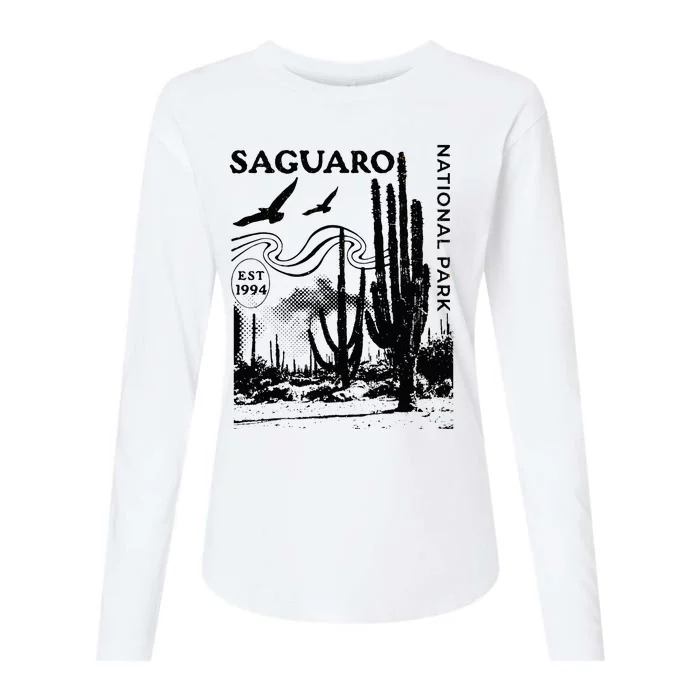 Saguaro National Park Arizona Desert Cactus Nature Outdoors Womens Cotton Relaxed Long Sleeve T-Shirt