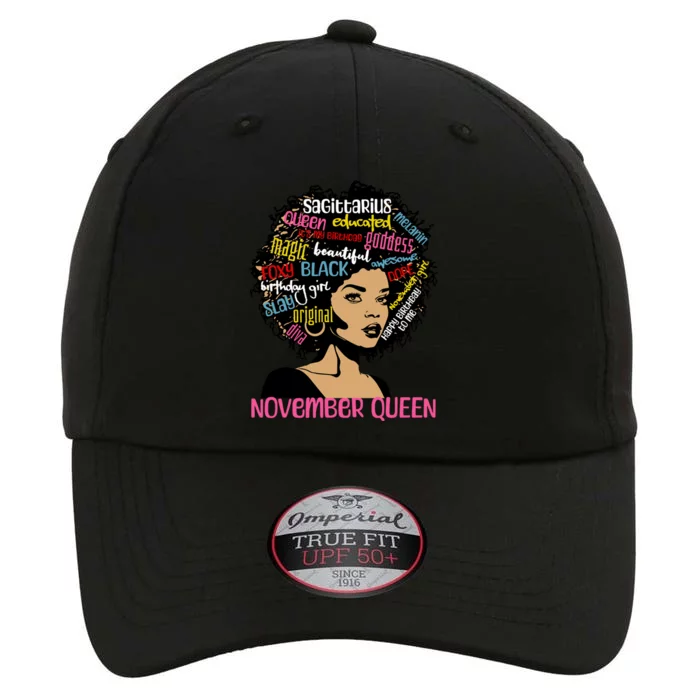 Sagittarius November Queen Melanin Black Birthday Gift The Original Performance Cap