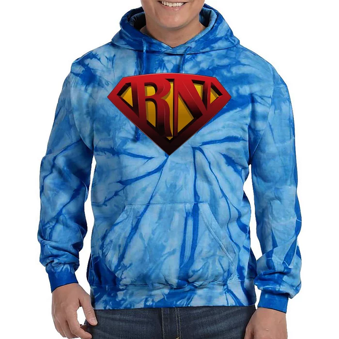 Super Nurse Rn Superhero Registered Nurse Hero Gift Tie Dye Hoodie