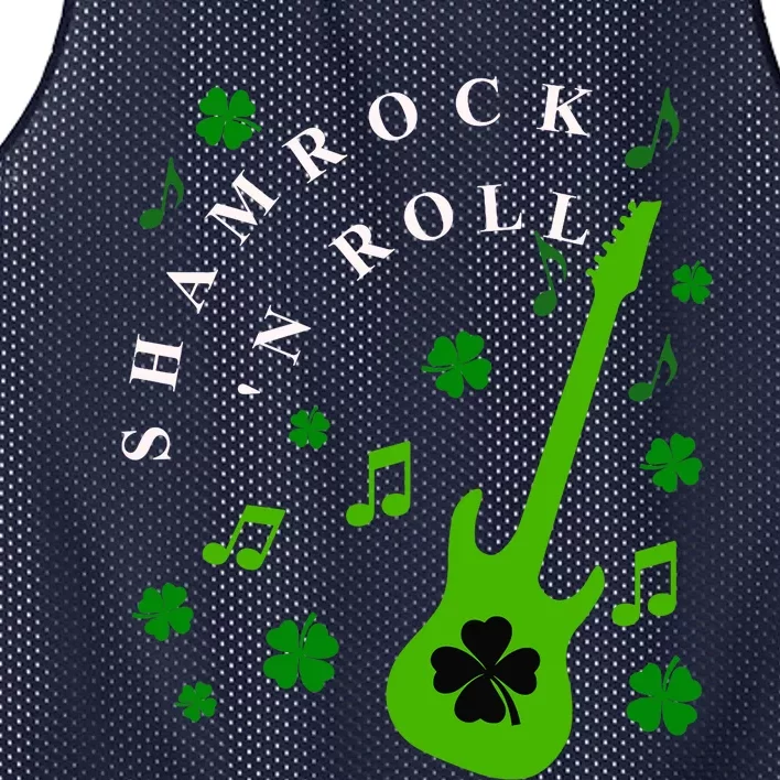 SHAMROCK N ROLL St. Patricks Day Irish Music Mesh Reversible Basketball Jersey Tank