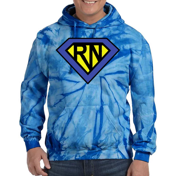 Super Nurse Rn Superhero Registered Nurse Hero Gift Tie Dye Hoodie