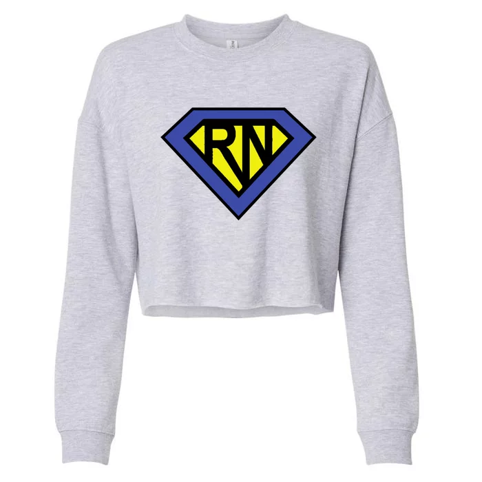 Super Nurse Rn Superhero Registered Nurse Hero Gift Cropped Pullover Crew