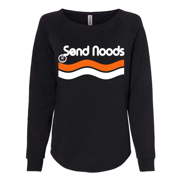 Sen Noods Retro Wave Logo Womens California Wash Sweatshirt