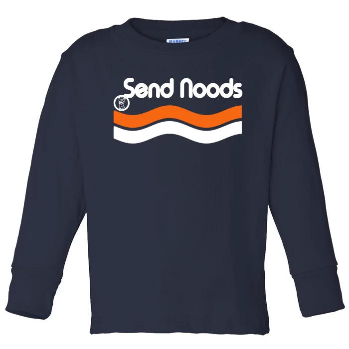 Sen Noods Retro Wave Logo Toddler Long Sleeve Shirt