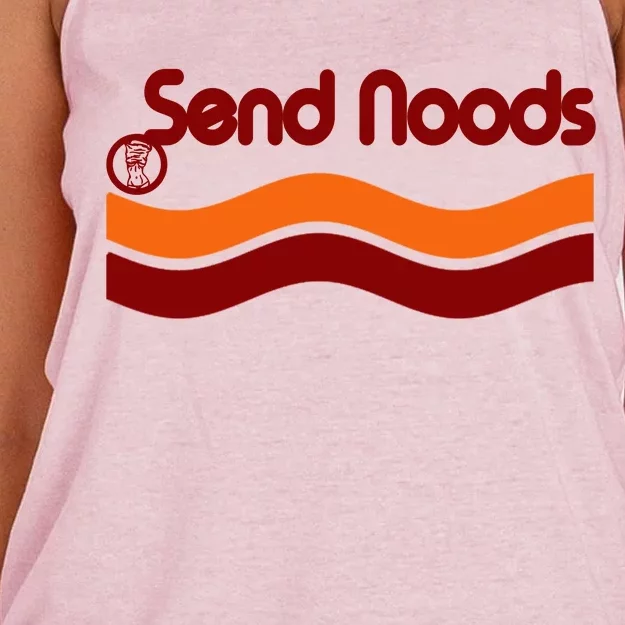 Sen Noods Retro Wave Logo Women's Knotted Racerback Tank