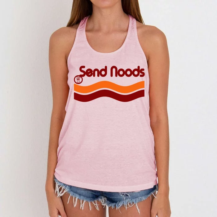 Sen Noods Retro Wave Logo Women's Knotted Racerback Tank