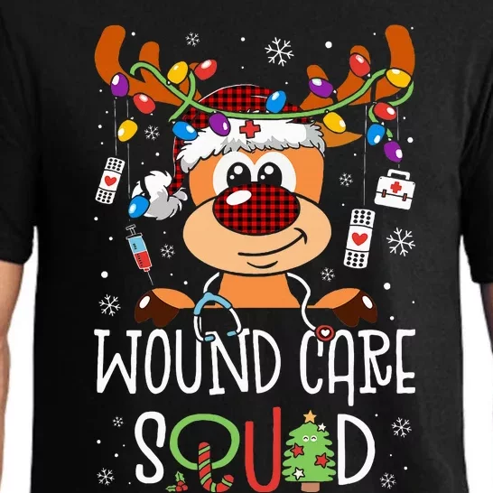 Stethoscope Nurse Reindeer Christmas Wound Care Squad Pajama Set