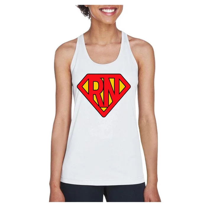 Super Nurse Rn Superhero Registered Women's Racerback Tank