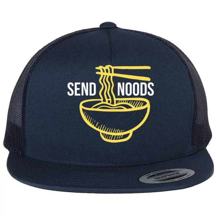 Send Noods Ramen Noodles Flat Bill Trucker Hat