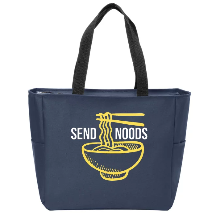 Send Noods Ramen Noodles Zip Tote Bag