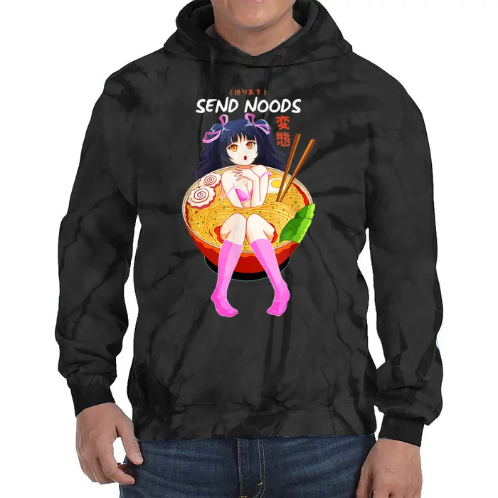 Send Noods Ramen Noodle Bowl Anime Tie Dye Hoodie