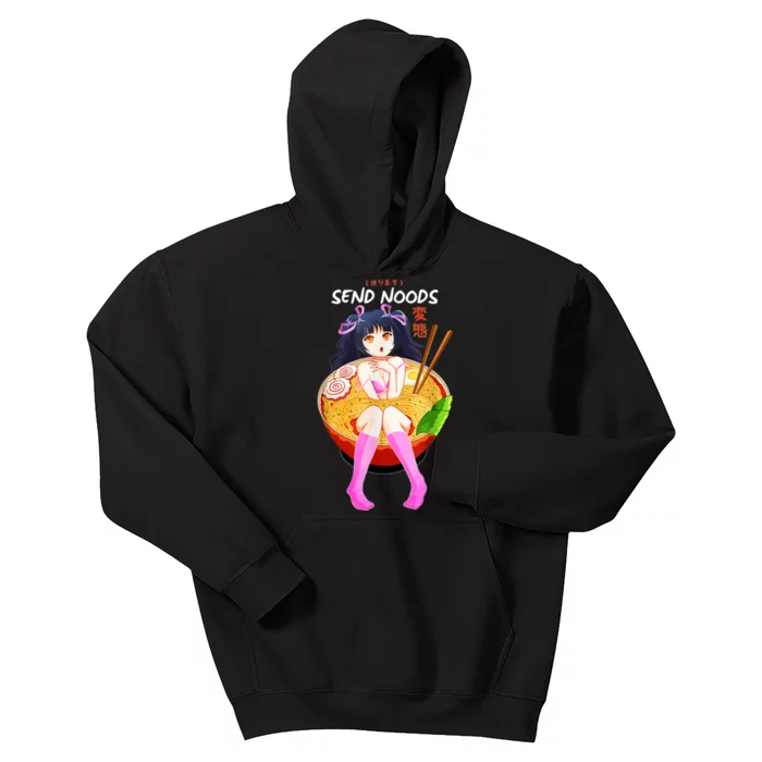 Send Noods Ramen Noodle Bowl Anime Kids Hoodie