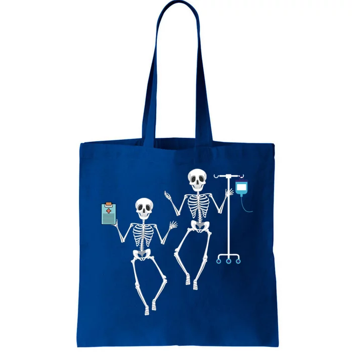 Skeletons Nurse Rn Cna Healthcare Worker Halloween Costume Gift Tote Bag