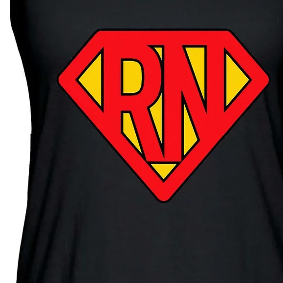 Super Nurse RN Superhero Registered Nurse Hero Ladies Essential Flowy Tank