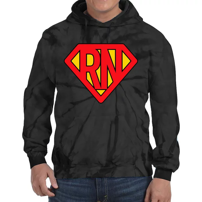 Super Nurse RN Superhero Registered Nurse Hero Tie Dye Hoodie