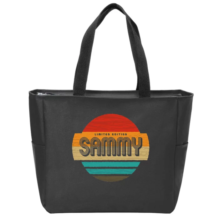 Sammy Name Retro Vintage Sunset Limited Edition Zip Tote Bag