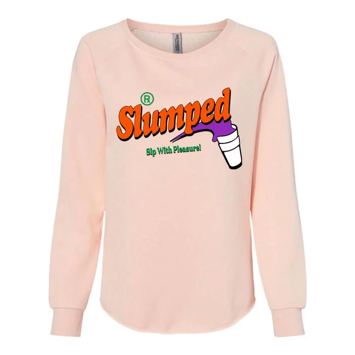 Slumpedboyz Newport Slumped Sip With Pleasure Womens California Wash Sweatshirt